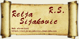 Relja Šijaković vizit kartica
